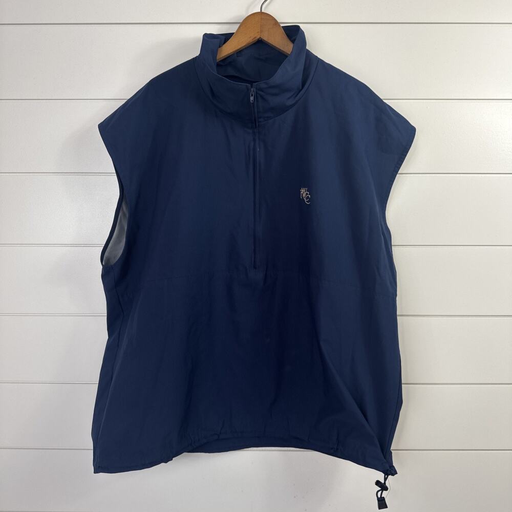 Zero Restriction Golf Outerwear Gore Tex 1/2 Zip Vest Navy Blue sz XL